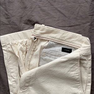 J. Crew 484 cotton linen chinos, cream, 31x34